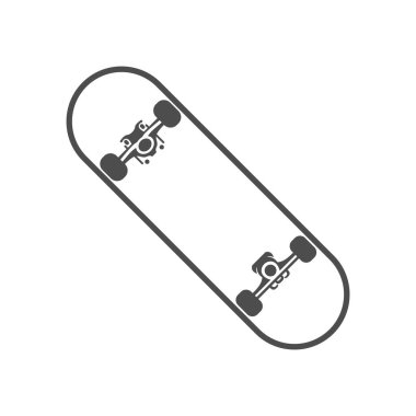 Kaykay simgesi logo tasarımı illüstrasyonu