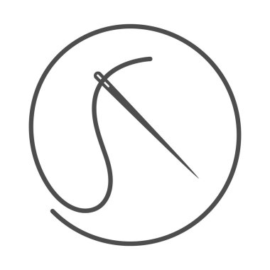 Logo simgesi tasarımı illüstrasyonu dikiliyor