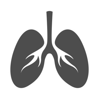 Akciğerler resim simgesi tasarım şablonu