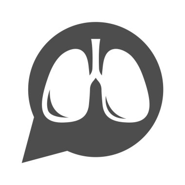 Akciğerler resim simgesi tasarım şablonu