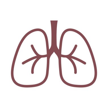 Akciğerler resim simgesi tasarım şablonu