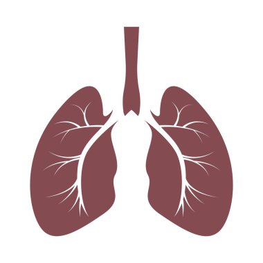 Akciğerler resim simgesi tasarım şablonu