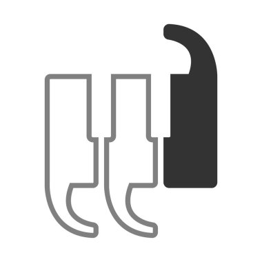 Piyano simgesi logosu desain şablonu