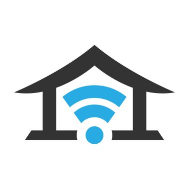 Konut çatı simgesi logo tasarım şablonu