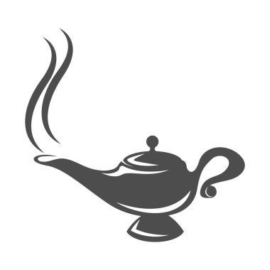Sihirli lamba logo tasarım şablonu