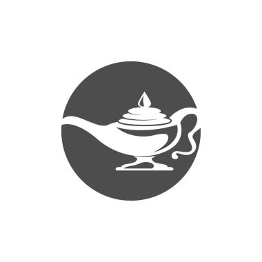 Sihirli lamba logo tasarım şablonu