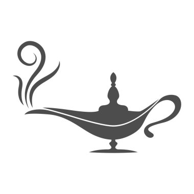 Sihirli lamba logo tasarım şablonu