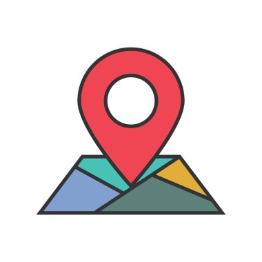 Pointer harita simgesi tasarım şablonu