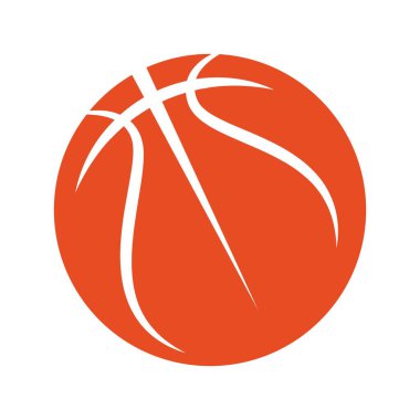 Basketbol simgesi logo tasarım şablonu