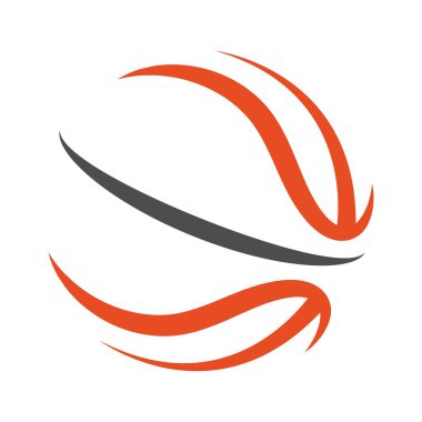 Basketbol simgesi logo tasarım şablonu
