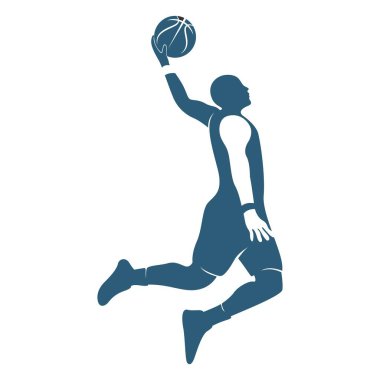 Basketbol simgesi logo tasarım şablonu