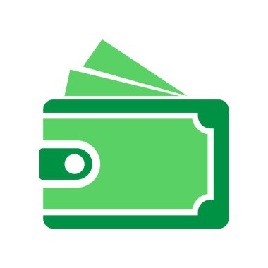 Cüzdan simgesi logo tasarım şablonu