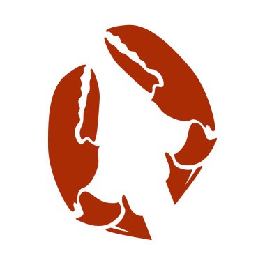 Istakoz simgesi logo tasarım şablonu