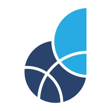 D harfi logo simge tasarım şablonu