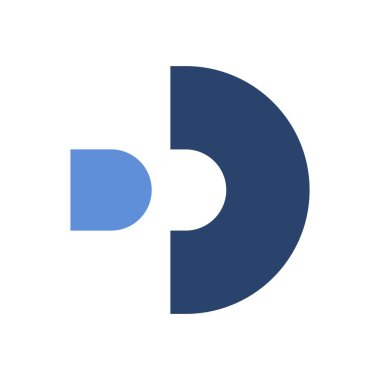 D harfi logo simge tasarım şablonu