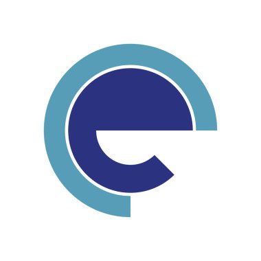 E harfi logo tasarım şablonu 