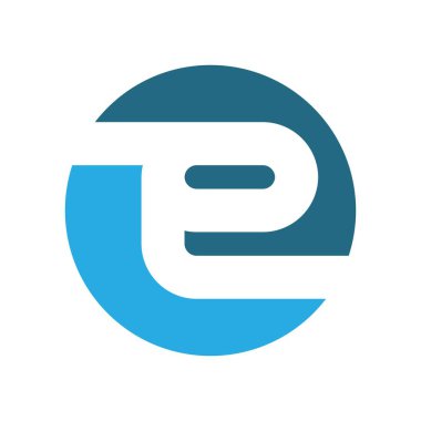 E harfi logo tasarım şablonu 