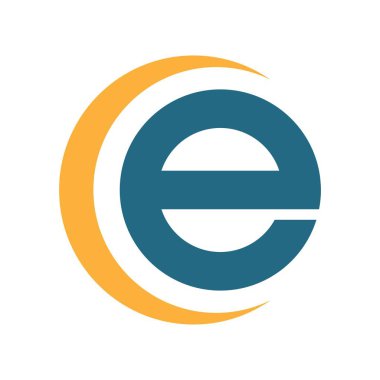 E harfi logo tasarım şablonu 