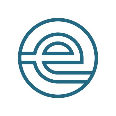 E harfi logo tasarım şablonu 