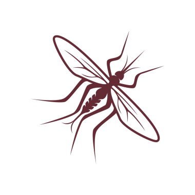 Sivrisinek simgesi logo tasarım şablonu