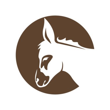 Eşek logosu tasarım şablonu