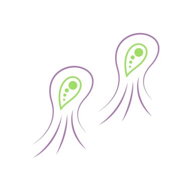 Mikroplar ve bakteri simgesi tasarım şablonu