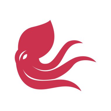 Ahtapot logo tasarım şablonu