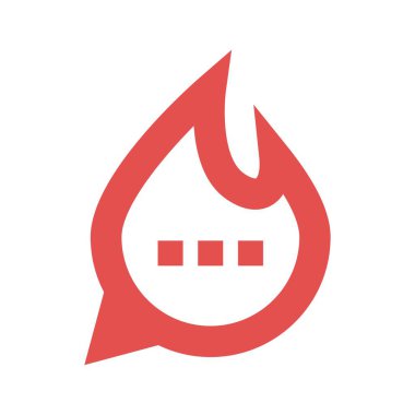 Alev logosu tasarım şablonu