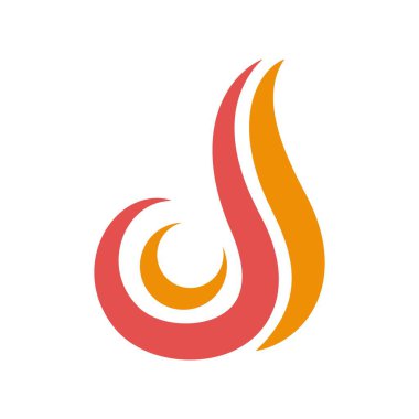 Alev logosu tasarım şablonu