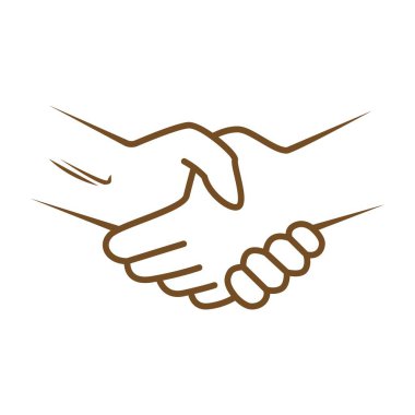 El sıkışma simgesi logo tasarım şablonu
