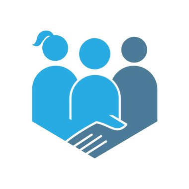 El sıkışma simgesi logo tasarım şablonu