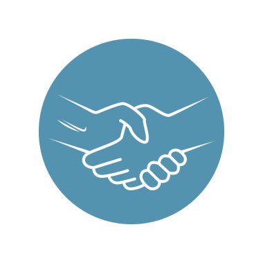 El sıkışma simgesi logo tasarım şablonu