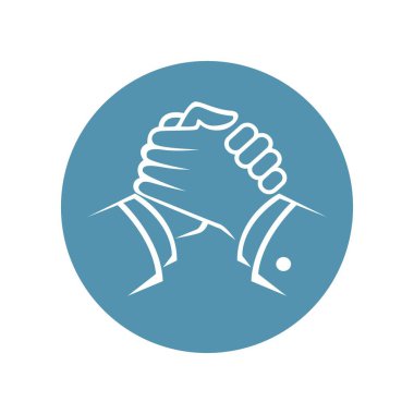 El sıkışma simgesi logo tasarım şablonu
