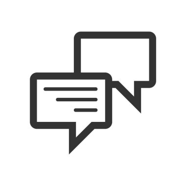 Kabarcık sohbet logosu tasarımı çizimi