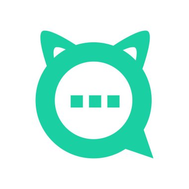 Kabarcık sohbet logosu tasarımı çizimi