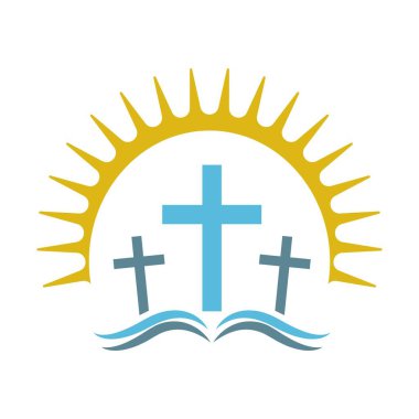 Kilise sembolü logo tasarım şablonu