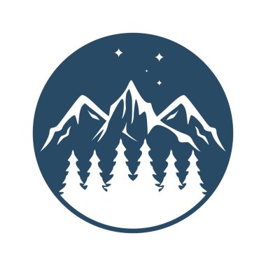 Dağların üzerinde yıldızlı bir gece