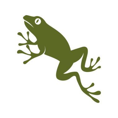 Kurbağa logo tasarım şablonu