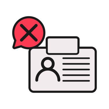 Reddedilmiş kullanıcı profili illüstrasyonu