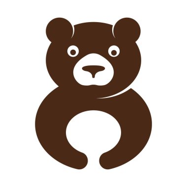 Ayı logo tasarım şablonu