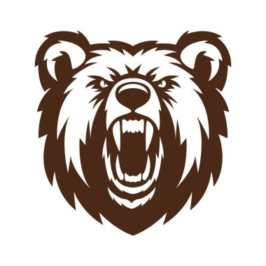 Ayı logo tasarım şablonu