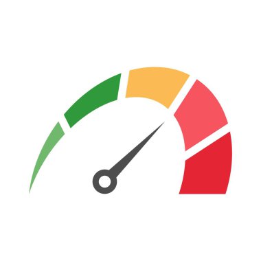 Ortalama performans seviyesi gösteren renkli hız göstergesi