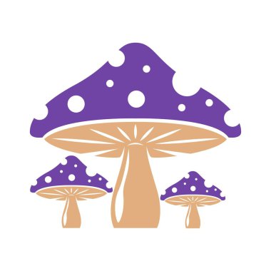 Mantar logosu tasarım illüstrasyonu