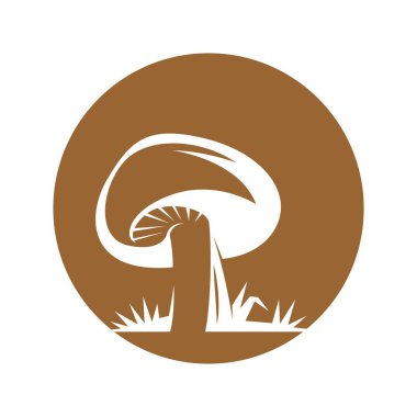 Mantar logosu tasarım illüstrasyonu