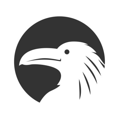 Crow logo tasarım illüstrasyonu