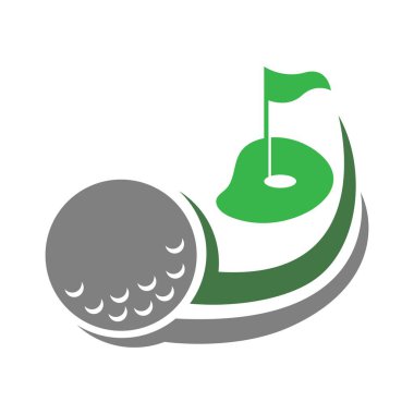 Golf spor logosu tasarım illüstrasyonuName