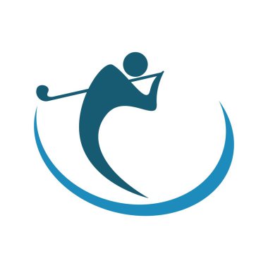 Golf spor logosu tasarım illüstrasyonuName