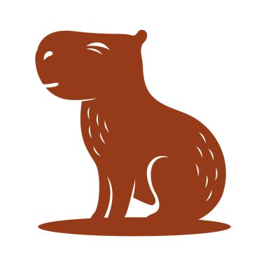 Capybara simge logo tasarımı illüstrasyonu