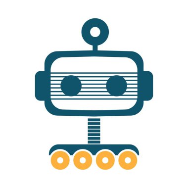Robot logo illüstrasyon tasarımı