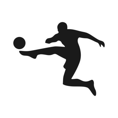 Futbol ikonu logo illüstrasyon tasarımı